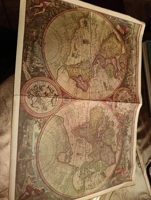 Mapa del Viejo Mundo 1596 Magalla Nica impresión antigua 60 X 45 cm Foto 1 de 4