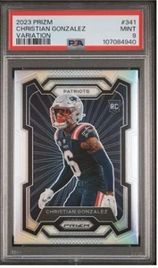 2023 Panini Prizm Christian Gonzalez Silver Prizm Rookie Variation RC #341 PSA 9 - Picture 1 of 1