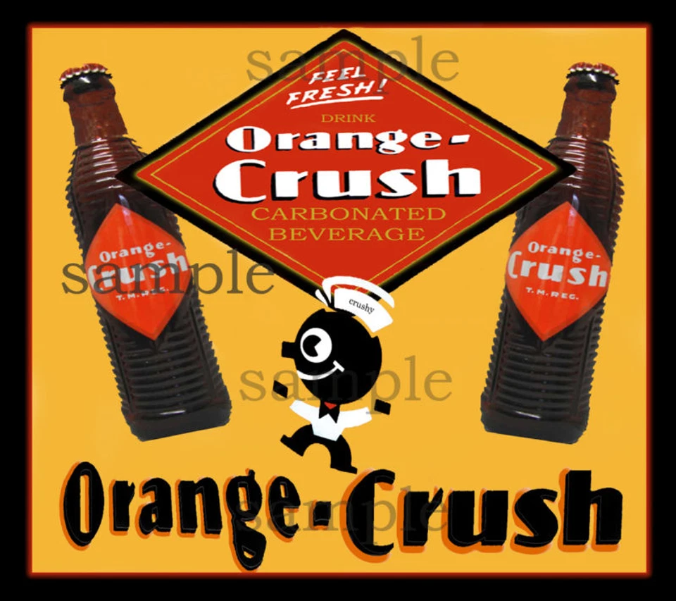 ORANGE CRUSH DECAL STICKER NORTHWESTERN GUMBALL   - Image 1 of 1