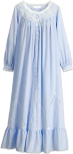 Nwt Eileen West MOONLIGHT SONATA Cotton Lawn 58" Long Ballet Nightgown Robe 2X - Picture 1 of 8