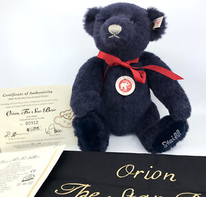 Steiff Orion Star Teddy Bear Musical Swarovski Alpaca Plush Cert Bag 2006 LE1500