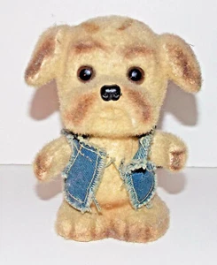 Alcancía de colección perro en chaleco 5 pulgadas de alto cerámica difusa raras monedas de cachorro - Imagen 1 de 6