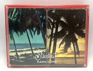 Vintage Tropical Island Double Deck Bridge Karten - Palmen - Stardust Case - Bild 1 von 6