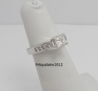 1CT Natural Diamond Engagement Anniversary Wedding Bridal Ring 14K White Gold - Image 1 of 4