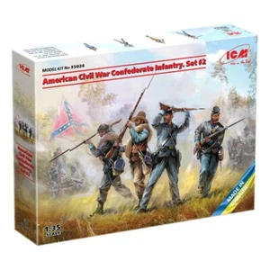 ICM 35024 Kit Modelo Plástico 1:35 Guerra Civil Americana Infantería Confederada. Set #2 - Imagen 1 de 8