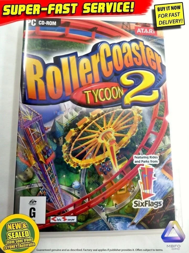 Roller Coaster Tycoon 2 game for PC Rollercoaster ~NEW~ laptop computer software - Image 1 of 4
