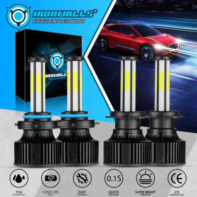 For Suzuki Grand Vitara 2006-2013 6-Sides 9005 H7 LED Headlight High Low Beam 4x - Image 1 of 4