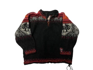 Dale of Norway Wool Sweater Jacket Boys Medium 1/4 Zip Lined Norway - Picture 1 of 4