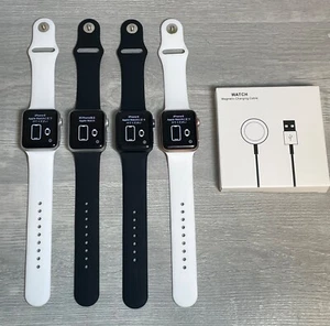 Apple Watch Series 3 38mm 42mm GPS + Cellular Gold Gray Silver With Band - Picture 1 of 70