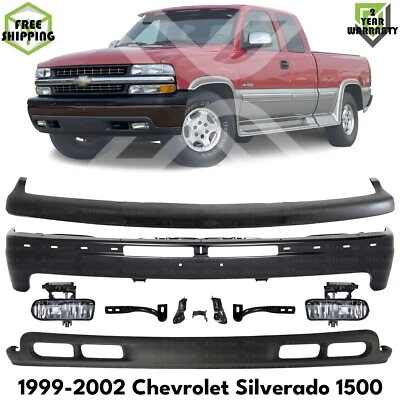 Front Bumper Primed Kit For 1999-2002 Chevrolet Silverado 1500 & 2000-2006 Tahoe Foto 1 de 4