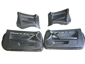 Audi A4 S4 B6 B7 8H Cabrio Türverkleiung Leder schwarz - Bild 1 von 2