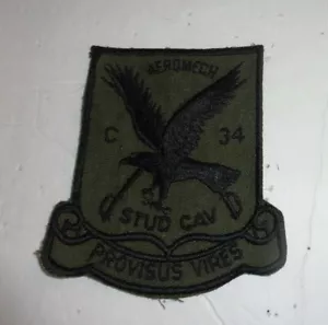USAF PATCH, C TROOP, 34TH CAVALRY , AEROMECH - Picture 1 of 2