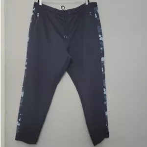 Michael Kors Mens Jogger Pants New 3XL Navy Blue Camo Pull-on - Picture 1 of 10