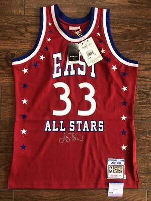 LARRY BIRD SIGNED MITCHELL & NESS AUTHENTIC 1983 ALL STAR JERSEY PSA WITNESSED - Image 1 of 4