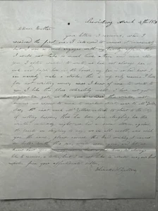 1839 Lewisburg, Pennsylvania Handwritten Letter to Brother "No ink for letters" - Picture 1 of 8