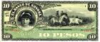 Mexico Banco De Sonora 10 Pesos Young Girl Cowboys Cattle World Paper Money Unc!