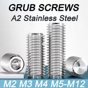 TORNILLOS GROB PUNTO COPA LLAVE ALLEN JUEGO TORNILLOS A2 ACERO INOXIDABLE M2 a M12 - Imagen 1 de 118