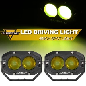 AUXBEAM 2x 4" LED Work Light Bar Fog Driving Spot Pods Off Road SUV ATV Truck US - Picture 1 of 9