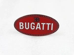 BADGE EMBLEM FITS TO VINTAGE BUGATTI RADIATOR GRILL IN RED #V352-8 - Foto 1 di 9