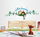 New! Nursery Decor Sleeping Monkey Kids Room wall sticker Boy Vinyl Decal Poster