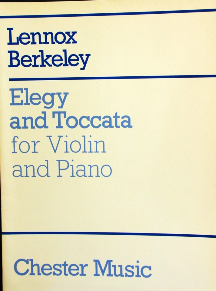 Lennox Berkeley Elegy and Toccata for violin and piano Opus 33 nos 2 and 3 - Image 1 of 1