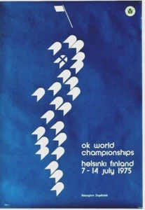 Original Vintage Poster OK SEGELN W.C. HELSINKI FINNLAND 1975 - Bild 1 von 1