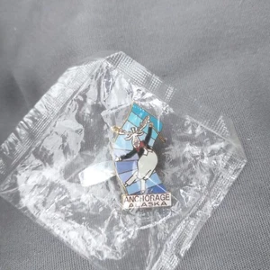 Anchorage AK Alaska Moose S Souvenir New Metal Jacket Lapel Pin  - Picture 1 of 2
