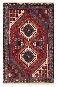 Alfombra persa anudada a mano Yalameh 83x53 cm-nómada, oriente, alfombra, roja - Imagen 1 de 8