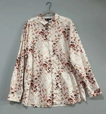 INC MEN BUTTON UP SHIRT LONG SLEEVE WHITE SZ 3XL - Image 1 of 4