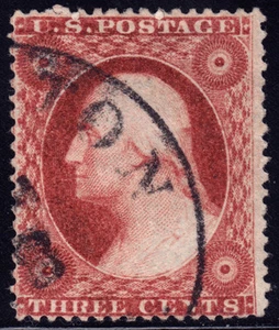 #26A - 3¢ 1857-1860, Plated As 52L10i or 10L, Double Transfer, N-3, blk. CDS - Bild 1 von 1