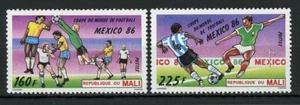 Soccer Sport World Cup Mexico '86 Serie Set of 2 Stamps Mint NH - Picture 1 of 1