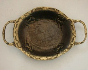 Cuenco latón 1034g bronce macizo 24cm con asas plato cuenco antiguo vintage - Imagen 1 de 4