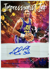 /25 Karl Malone Auto 2020-21 Court Kings Impressionist Ink UTAH JAZZ AUTOGRAPH
