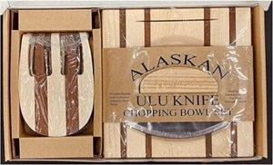 Nuovo set coltello e ciotola da taglio Alaska Ulu con artigli da insalata - Foto 1 di 6