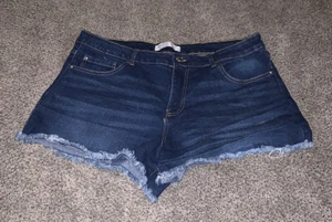 Denim Co dunkel gewaschene ausgefranste Saumshorts Größe 14 - Bild 1 von 2