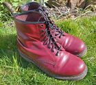 DR MARTENS - Cherry red leather boots - 8 Hole - Size 9 odd pair