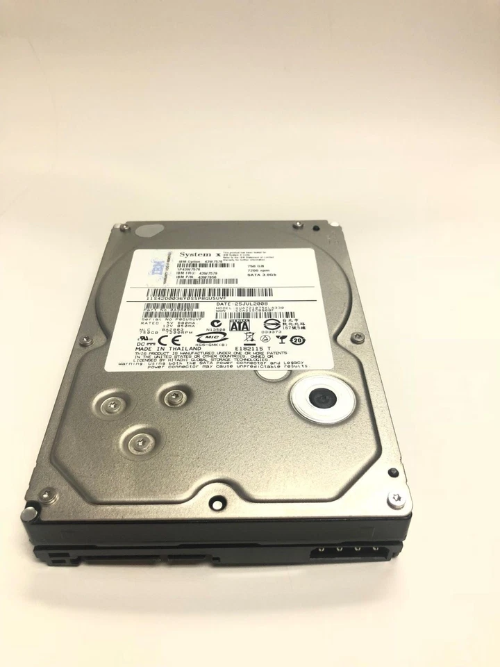 43W7576 IBM 43W7656 750GB 7200 RPM 3G LFF 3.5" SATA HDD HARD DRIVE 43W7579 - Image 1 of 1