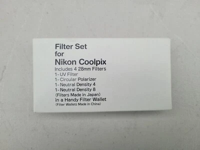 NEW Nikon 28mm 4 Filter Set for Coolpix 4500/5000 - UV ND4 ND8 Polarizer (5363) - Image 1 of 4