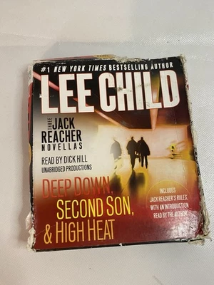 GOOD Three Jack Reacher Novels 6 CD Audiobook Deep down, Second Son & High Heat - Image 1 of 4