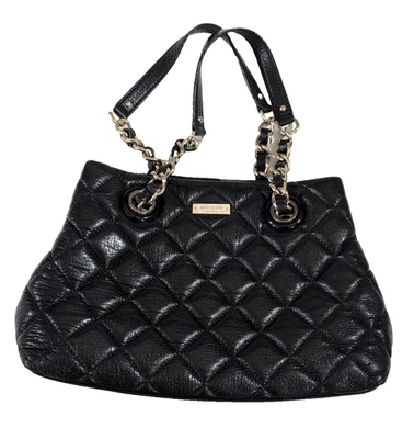 Bolso de hombro Kate Spade Emerson Place de cuero acolchado negro Foto 1 de 4