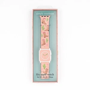 Simply Southern Apple Watch Band 42/44/45/49mm – Boots & Cactus Print – NWT - Zdjęcie 1 z 6
