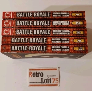 Battle Royale Manga English Volumes 1-5 Set. RARE Oop. Very Good Used Condition - Picture 1 of 9