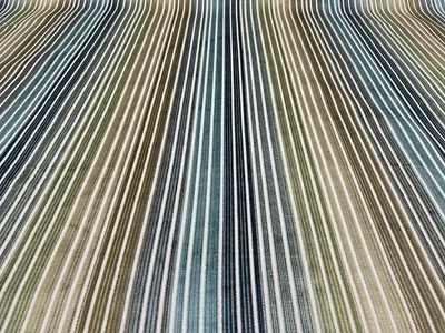 Romo Edu Verdigris 8041/01 Épinglé Velvet Stripe decorative Fabric 1 Yard New - Image 1 of 4