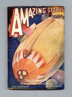 Amazing Stories Pulp Vol. 10 #12 VG- 3.5 1936 - Image 1 of 3