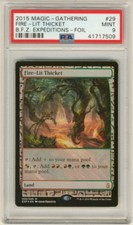 MAGIC MTG EXPEDITIONS FIRE - LIT THICKET #29 FOIL PSA 9 MINT #*