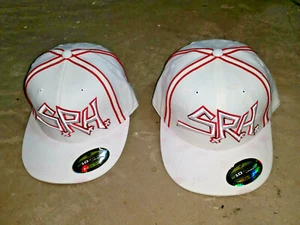 SRH Baseball Cap Hat White Red Flexfit 210 Fitted 7-1/4-7-5/8 & 6-7/8-7-1/4 - Picture 1 of 15