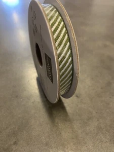 Stampin' Up! 3/8” Diagonal Striped Ribbon Mossy Meadow Approx 10 Yds - Picture 1 of 4