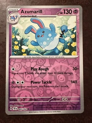 Azumarill 065/162 Sv05: Temporal Forces Reverse Holo - Image 1 of 2