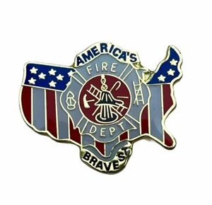 America's Bravest Fire Department Firefighter Hat or Lapel Pin Ram1305 F5D13G - Picture 1 of 1