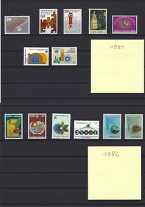 UNO WIEN Jahreszusammenstellung 1981 + 1982 Pf. - Bild 1 von 1